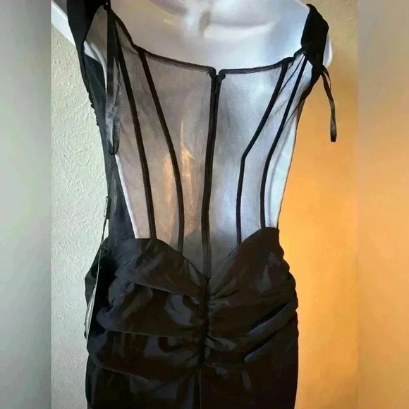 La Femme Sheer Back Gown - Picture 2 of 8